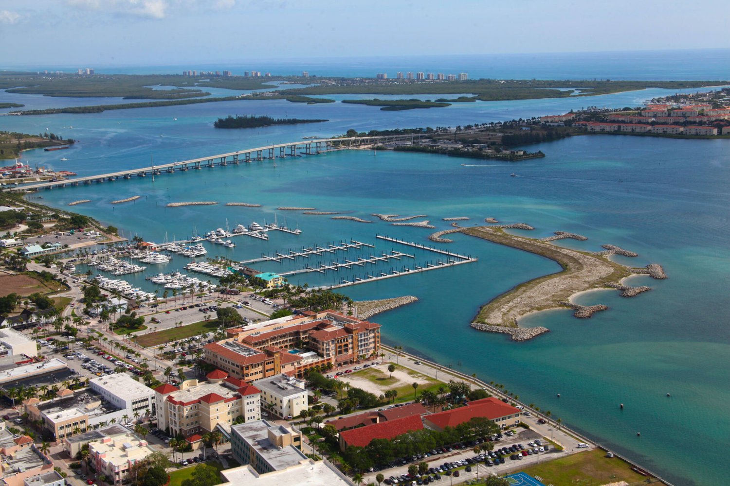 Downtown Fort Pierce and its marina